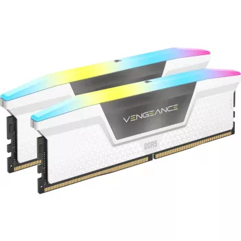 CORSAIR Speicher 32 GB DDR5 (2x16 GB) DRAM 6400mt/s CL36 Speicherkit Vengeance RGB Weiß