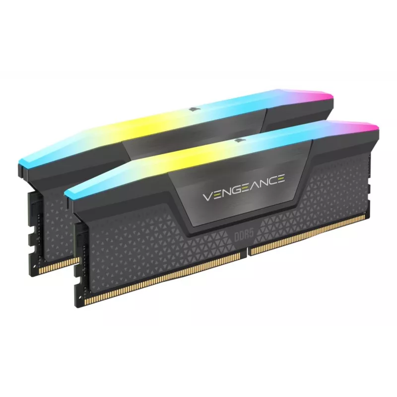 CORSAIR Memory 64GB (2x32GB) DDR5 DRAM 5200MT/s CL40 AMD EXPO & Intel XMP Memory Kit Vengeance RGB