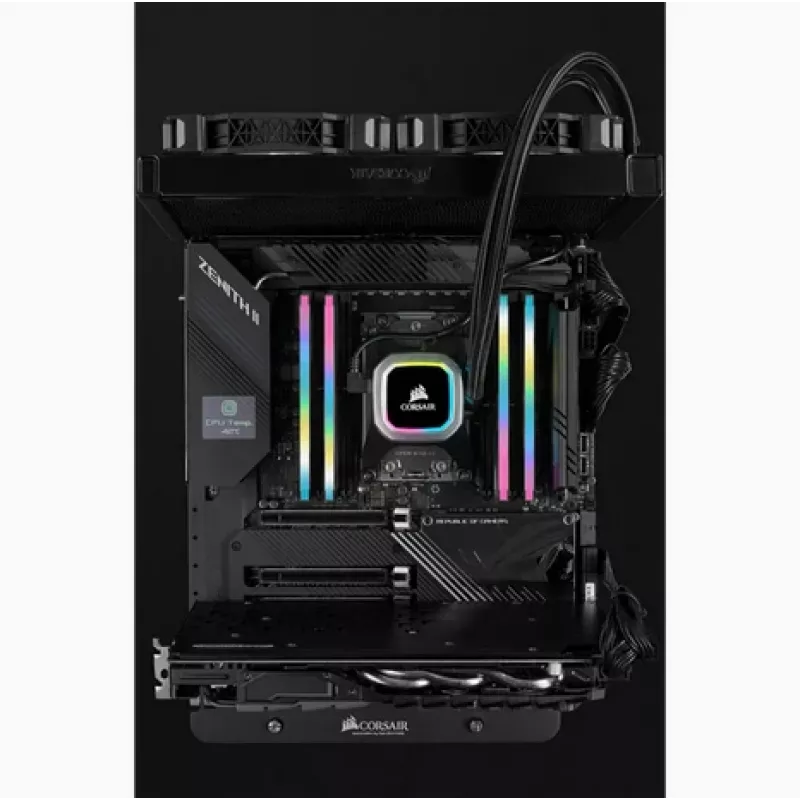 CORSAIR Arbeitsspeicher 64GB DDR4 (4 x 16GB) DRAM 3200MHz C16 Speicherkit Vengeance RGB Pro SL Schwarz