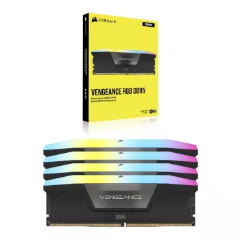 CORSAIR Memory 192GB DDR5 RGB (4x48GB) DRAM 5200MT/s CL38 Vengeance Memory Kit – Schwarz