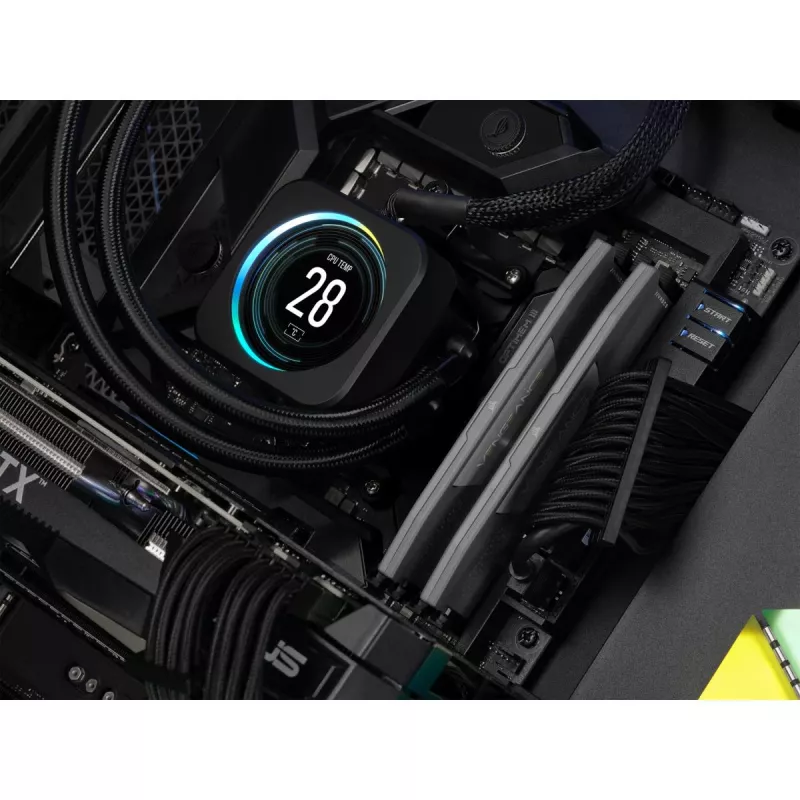 CORSAIR Arbeitsspeicher 64 GB – DDR5 (2x32 GB) DRAM 5200 MT/s CL40 AMD EXPO & Intel XMP Speicherkit Vengeance