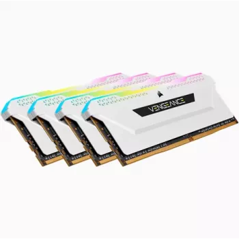 CORSAIR Arbeitsspeicher 64GB DDR4 (4 x 16GB) DRAM 3200MHz C16 Speicherkit Vengeance RGB Pro Sl White