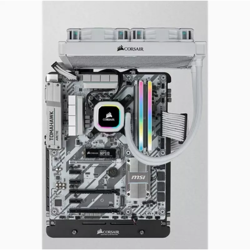 CORSAIR Arbeitsspeicher 64GB DDR4 (4 x 16GB) DRAM 3200MHz C16 Speicherkit Vengeance RGB Pro Sl White