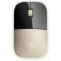 HP Z3700 Gold Wireless Mouse, beidhändig, optisch, RF Wireless, 1200 DPI, Gold