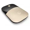 HP Z3700 Gold Wireless Mouse, beidhändig, optisch, RF Wireless, 1200 DPI, Gold