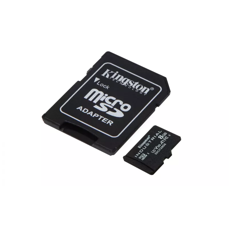 Kingston Technology 8GB microSDHC Industrial C10 A1 pSLC Karte + SD-Adapter