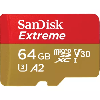 WESTERN DIGITAL Extreme microSDXC 64GB SD-Adapter Action-Cams und Drohnen 170MB/s 80MB/s A2 C10 V30 UHS-I U3