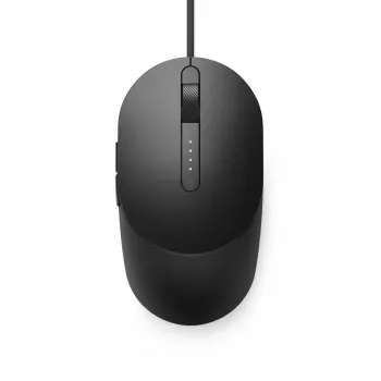 DELL Pro Wired Mouse - MS3220 - Schwarz, beidhändig, Laser, USB Typ-A, 3200 DPI, 2 ms, Schwarz
