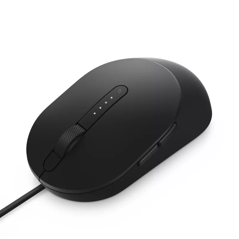 DELL Pro Wired Mouse - MS3220 - Schwarz, beidhändig, Laser, USB Typ-A, 3200 DPI, 2 ms, Schwarz