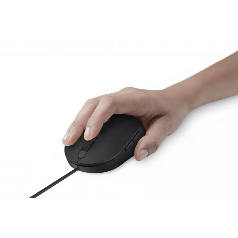 DELL Pro Wired Mouse - MS3220 - Schwarz, beidhändig, Laser, USB Typ-A, 3200 DPI, 2 ms, Schwarz