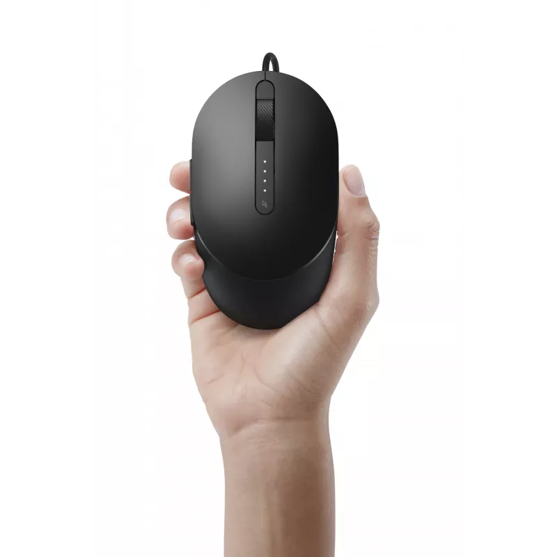 DELL Pro Wired Mouse - MS3220 - Schwarz, beidhändig, Laser, USB Typ-A, 3200 DPI, 2 ms, Schwarz