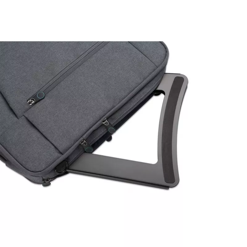 Manhattan Laptop- und Tablet-Ständer, verstellbar (5 Positionen), geeignet für alle Tablets und Laptops bis 15,6 Zoll, tragbar und leicht, Stahl, schwarz, lebenslange Garantie