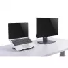Manhattan Laptop- und Tablet-Ständer, verstellbar (5 Positionen), geeignet für alle Tablets und Laptops bis 15,6 Zoll, tragbar und leicht, Stahl, schwarz, lebenslange Garantie
