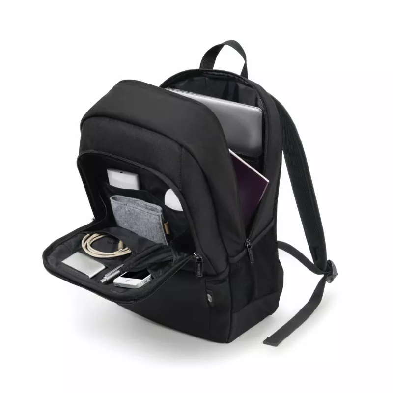 DICOTA Eco Backpack Base - 13-14.1in Notebook Backpack - Schwarz / 300d rPET Polyester