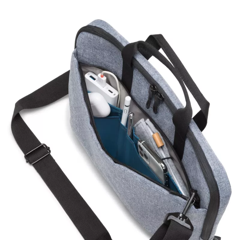DICOTA schlank Eco Motion – 14-15.6 Zoll Notebook-Tasche – Denimblau / 600d RPE Polyester