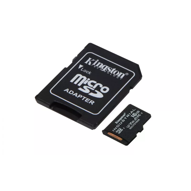 Kingston Technology 16GB microSDHC Industrial C10 A1 pSLC Karte + SD-Adapter