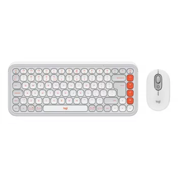 Logitech POP Icon Combo Tastatur Maus Universal Bluetooth QWERTY US International Orange Weiß