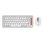 Logitech POP Icon Combo Tastatur Maus Universal Bluetooth QWERTY US International Orange Weiß