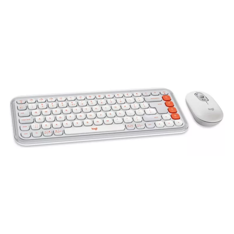 Logitech POP Icon Combo Tastatur Maus Universal Bluetooth QWERTY US International Orange Weiß