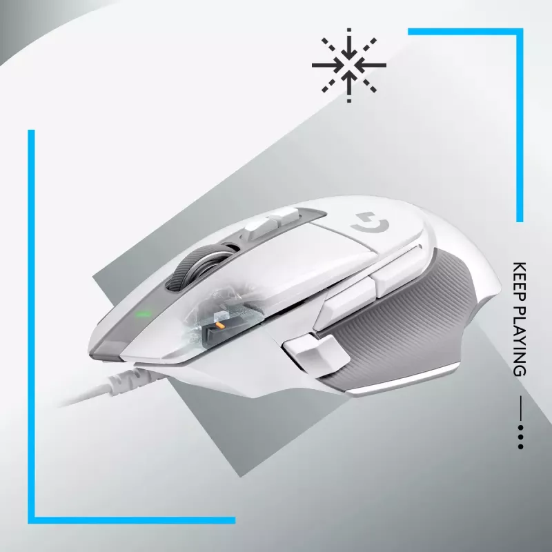 LOGITECH G502 X Gaming Mouse - USB - White