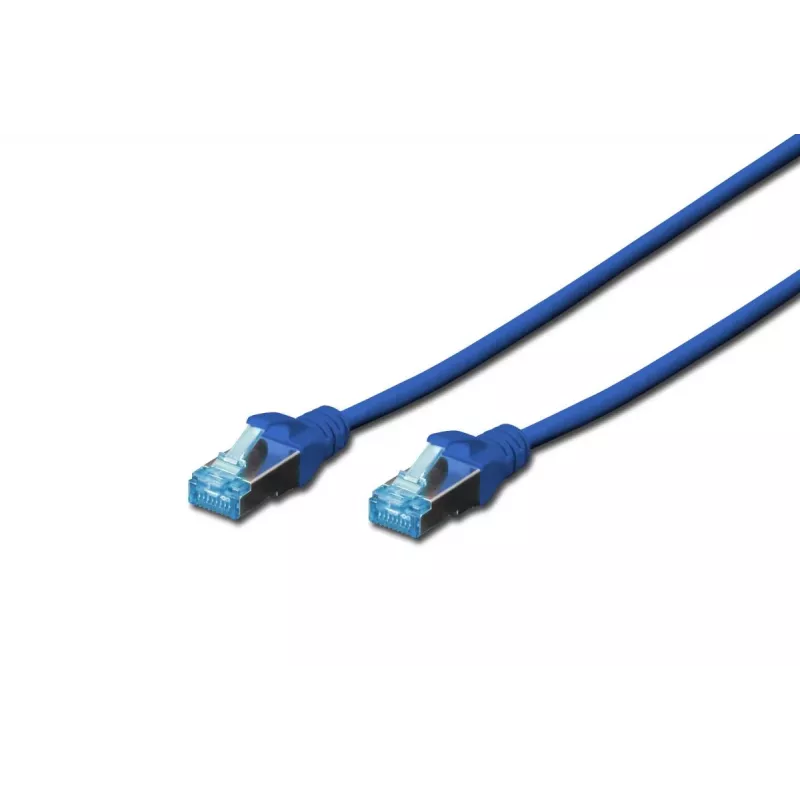 DIGITUS Patchkabel - Cat 5e - SF/UTP - Snagless - 50 cm - blau
