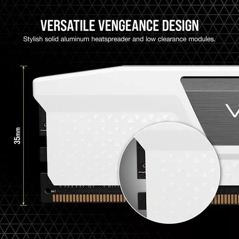 CORSAIR Memory 32GB (2x16GB) DDR5 DRAM 6000MT/s CL36 AMD Expo & Intel XMP Memory Kit Vengeance Weiß