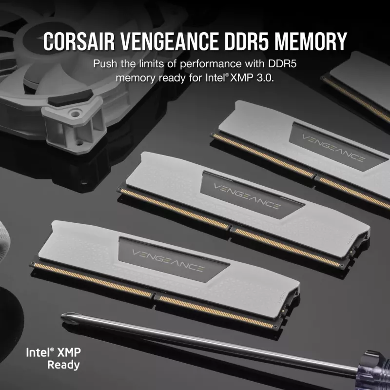 CORSAIR Memory 32GB (2x16GB) DDR5 DRAM 6000MT/s CL36 AMD Expo & Intel XMP Memory Kit Vengeance Weiß