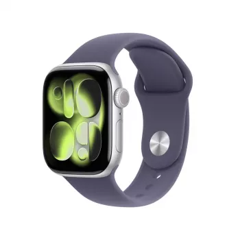 APPLE Watch Series 11 GPS + Cellular 42mm Silber Aluminiumgehäuse mit Purple Fog Sportarmband S/M