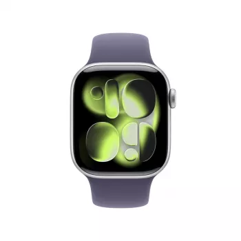 APPLE Watch Series 11 GPS + Cellular 42mm Silber Aluminiumgehäuse mit Purple Fog Sportarmband S/M