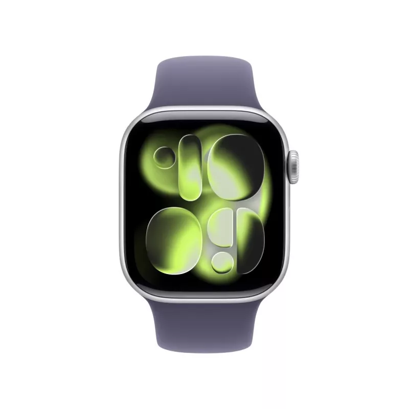 APPLE Watch Series 11 GPS + Cellular 42mm Silber Aluminiumgehäuse mit Purple Fog Sportarmband S/M
