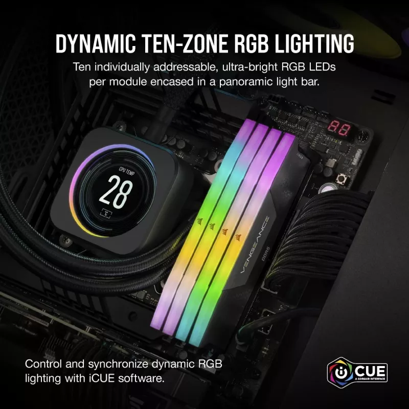 CORSAIR Speicher 32 GB DDR5 4800 MHz (2x16 GB) Vengeance RGB