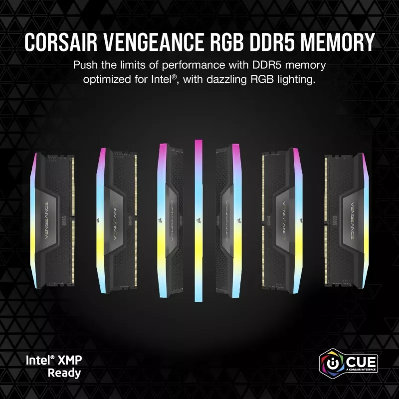 CORSAIR Speicher 32 GB DDR5 4800 MHz (2x16 GB) Vengeance RGB
