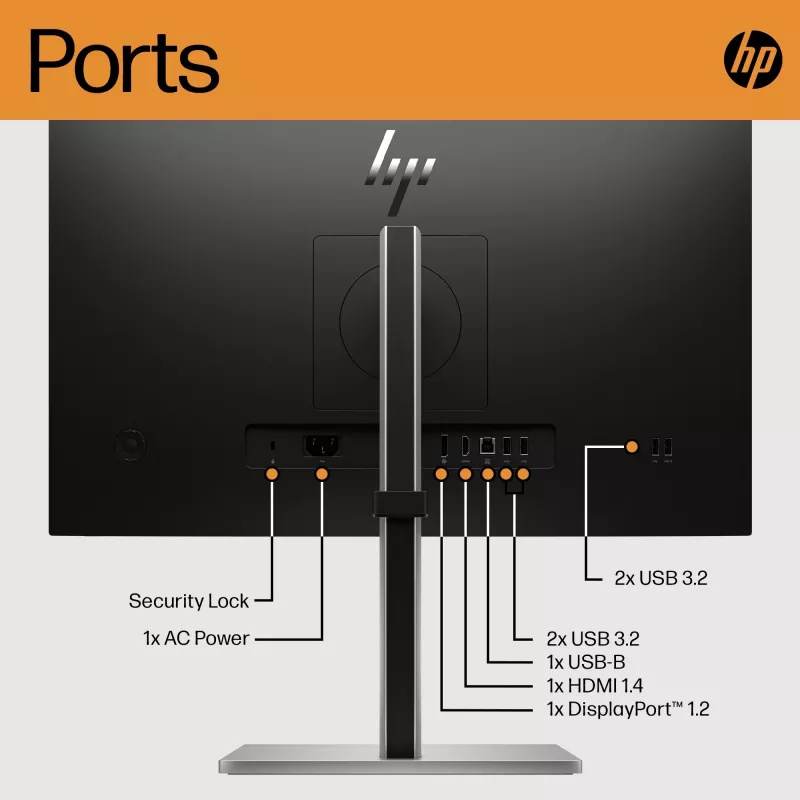 Monitor HP E-Series E24 G5 23,8 Zoll Full HD LCD 1920x1080