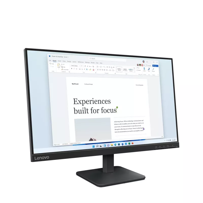 Lenovo L24-4e Computer-Monitor 60,5 cm (23,8 Zoll) 1920 x 1080 Pixel Full HD LCD Schwarz