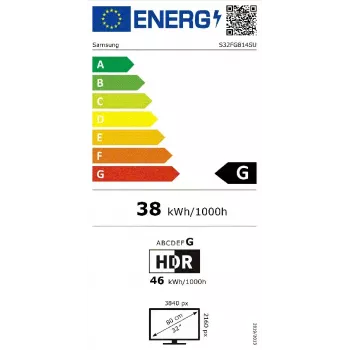 Samsung S32FG814SU Computermonitor 81,3 cm (32 Zoll) 3840 x 2160 Pixel 4K Ultra HD OLED Silber