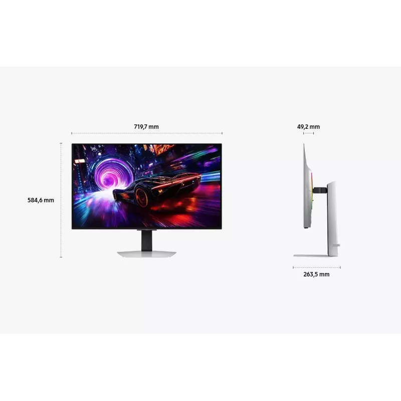 Samsung S32FG814SU Computermonitor 81,3 cm (32 Zoll) 3840 x 2160 Pixel 4K Ultra HD OLED Silber