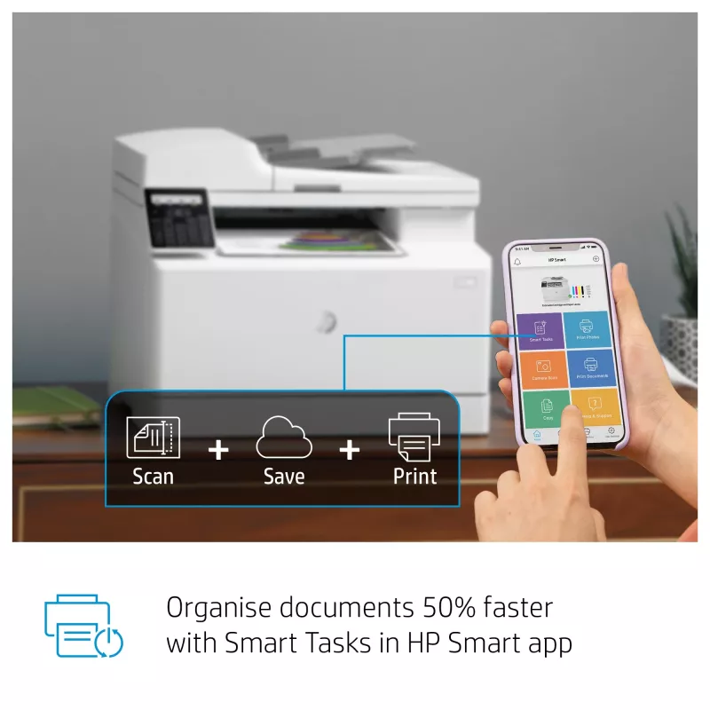 HP Color LaserJet Pro MFP M183fw, Laser, Farbdruck, 600 x 600 DPI, A4, Direktdruck, Weiß