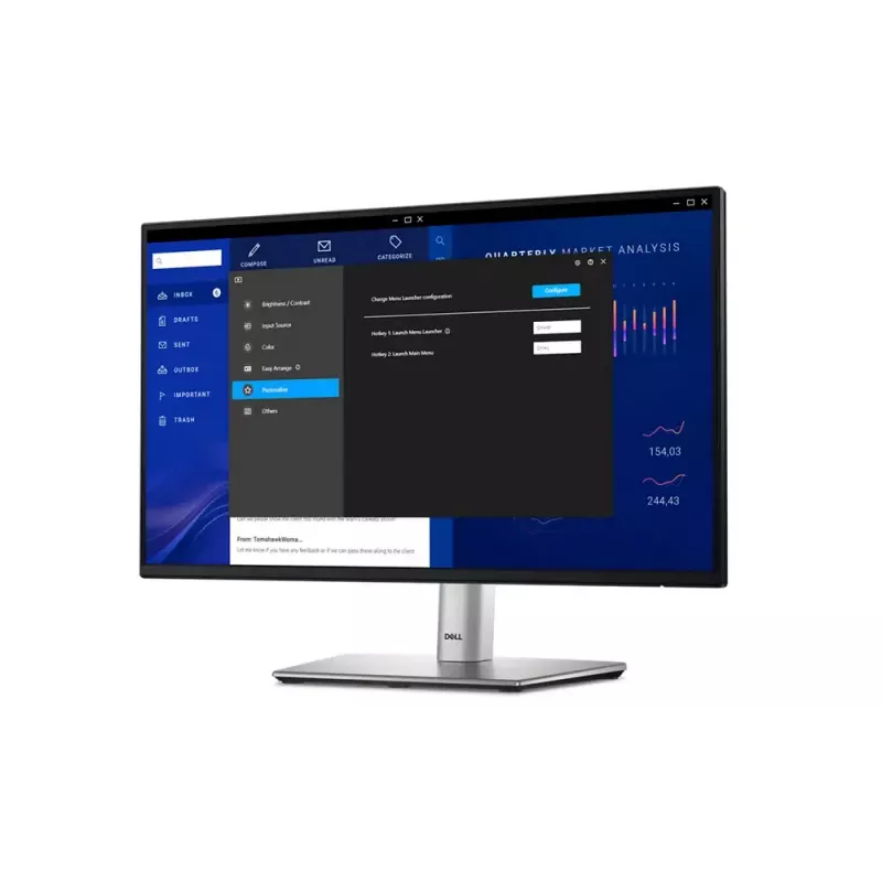 DELL P Series P2225H Computer Monitor 54,6 cm (21,5 Zoll) 1920 x 1080 Pixel Full HD LCD Schwarz, Silber