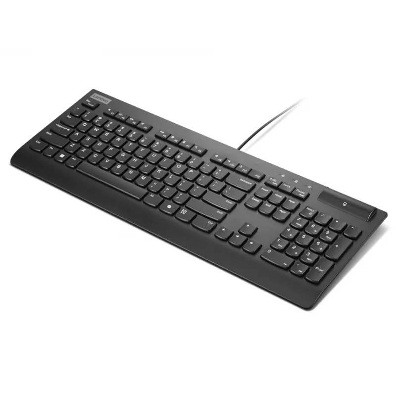 Kabelgebundene Full-Size-Smartcard-Tastatur Lenovo Smartcard Wired II — deutsches Layout, USB, 106 Tasten, schwarz