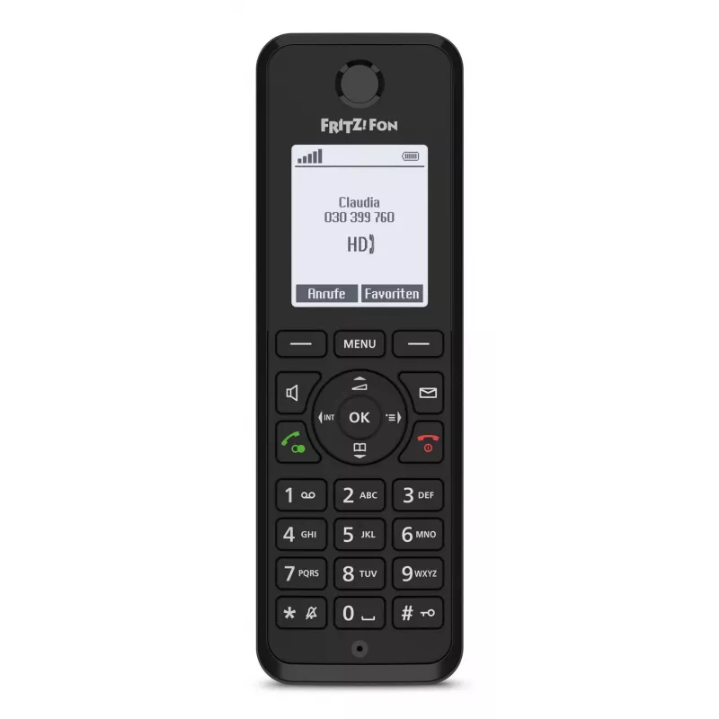 DECT-Telefon FRITZ Fon M3 Schnurloses Mobilteil Anruferkennung Schwarz