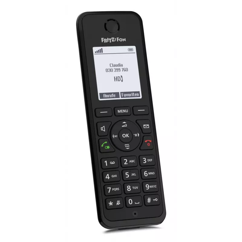 DECT-Telefon FRITZ Fon M3 Schnurloses Mobilteil Anruferkennung Schwarz