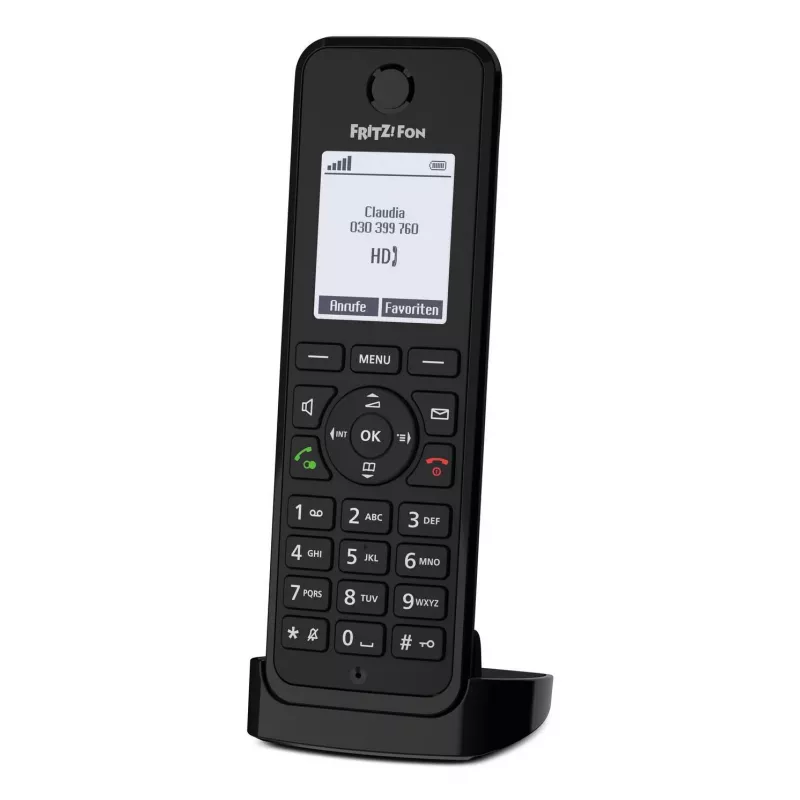 DECT-Telefon FRITZ Fon M3 Schnurloses Mobilteil Anruferkennung Schwarz