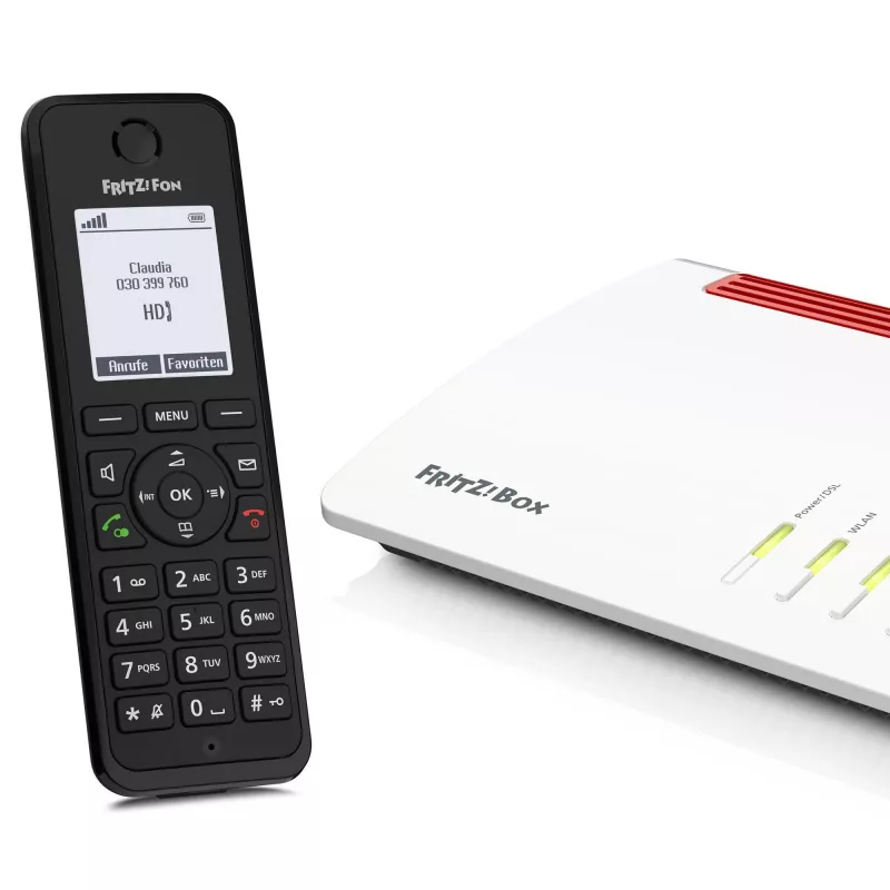 DECT-Telefon FRITZ Fon M3 Schnurloses Mobilteil Anruferkennung Schwarz