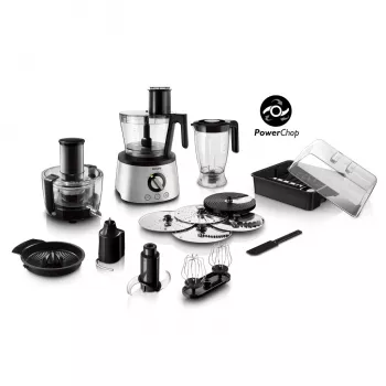 Küchenmaschine Philips HR7778/00 3,4 L Schüssel, 1300 W, 32 Funktionen, 12 Stufen, Edelstahl