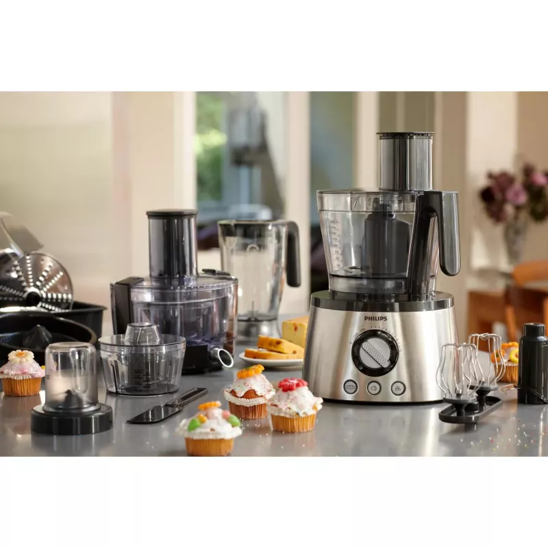 Küchenmaschine Philips HR7778/00 3,4 L Schüssel, 1300 W, 32 Funktionen, 12 Stufen, Edelstahl
