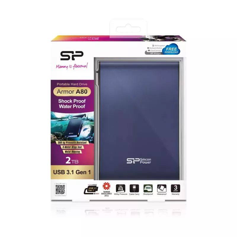 Silicon Power Armor A80 Externe Festplatte 2 TB USB 3.2