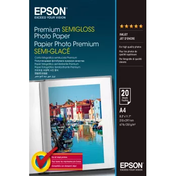 Epson Premium Semi-Gloss Fotopapier – A4 – 20 Blatt