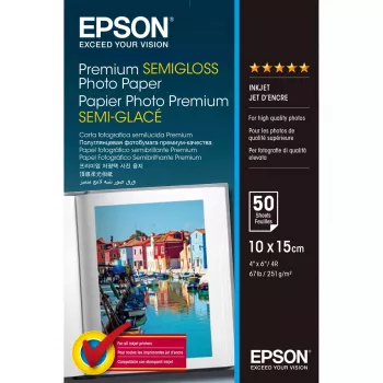 Epson Premium Semi-Gloss Fotopapier - 10x15 cm - 50 Blatt
