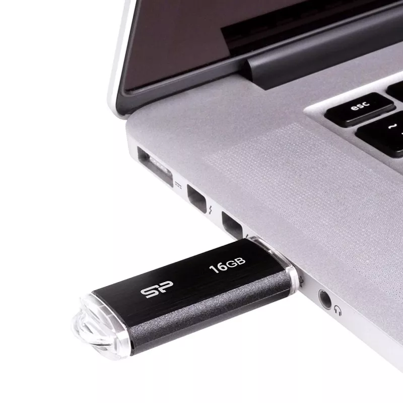 SILICON POWER Ultima U02 - 16GB USB-Stick - USB 2.0 - Schwarz (moq-30)
