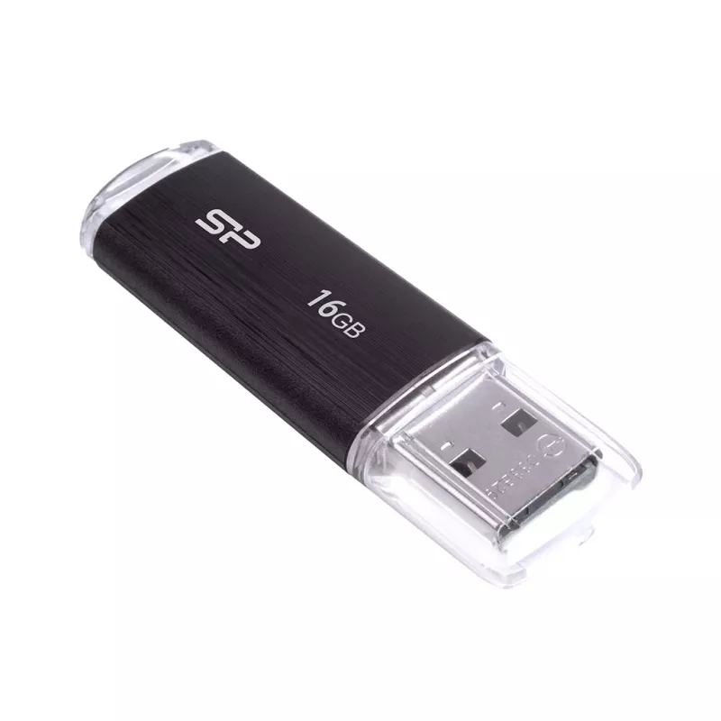 SILICON POWER Ultima U02 - 16GB USB-Stick - USB 2.0 - Schwarz (moq-30)